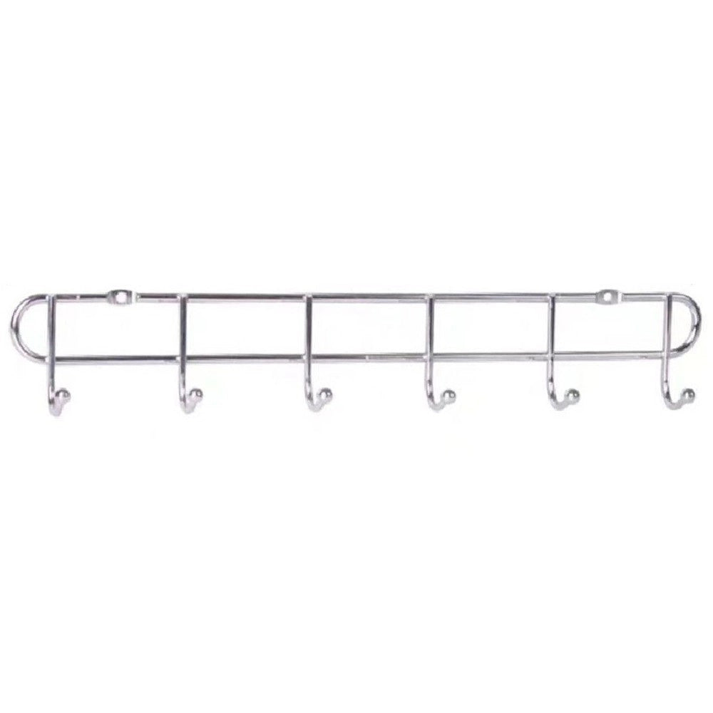 Trade Shop - Appendiabiti Attaccapanni Vestiti A Parete Muro A 6 Posti Ganci 34x3,5cm 58024 -