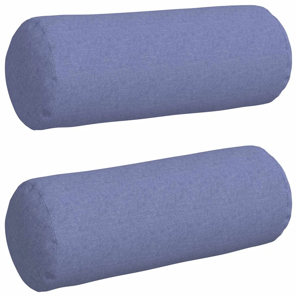 Cuscini a rullo 2 pcs Blu jeans Ø 25 x 70 cm Tessuto