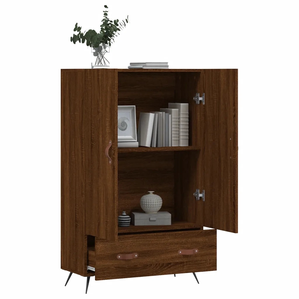 Credenza Rovere Marrone 69,5x31x115 cm in Legno Multistrato 828211