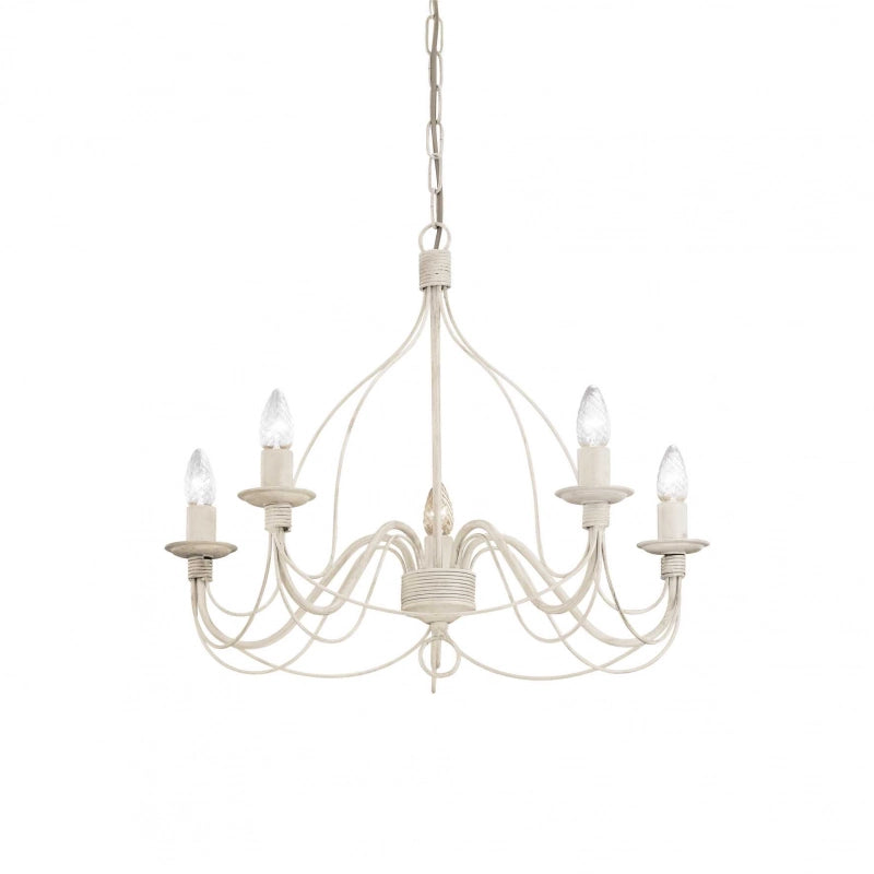 Lampada A Sospensione Corte Sp5 Bianco Ideal-Lux