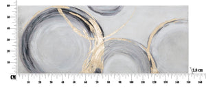 Dipinto su Tela Circly 150x3,8x60 cm in Legno di Pino e Canvas Multicolor