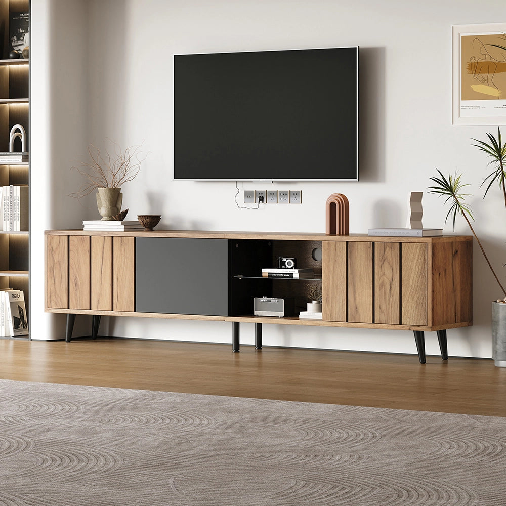 Mobile TV basso - Xylo - 175x31.5x45 cm 3 ante