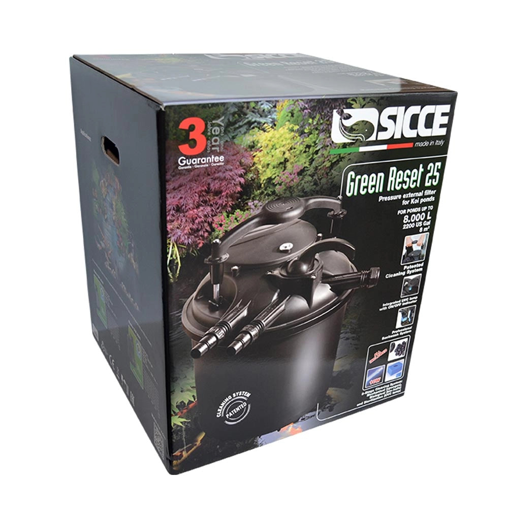 Multipack per laghetto filtro green reset 25 + pompa per laghetto master dw 4.000