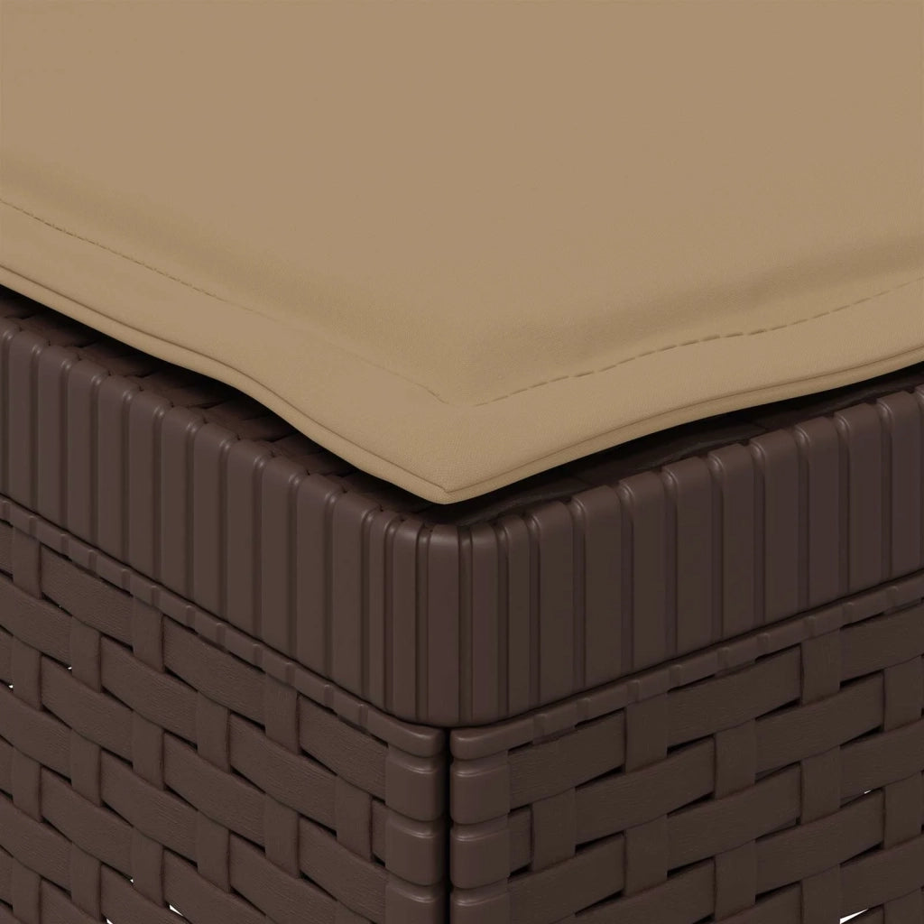 Divano da giardino 3 posti con cuscini in look rattan PP 8011894