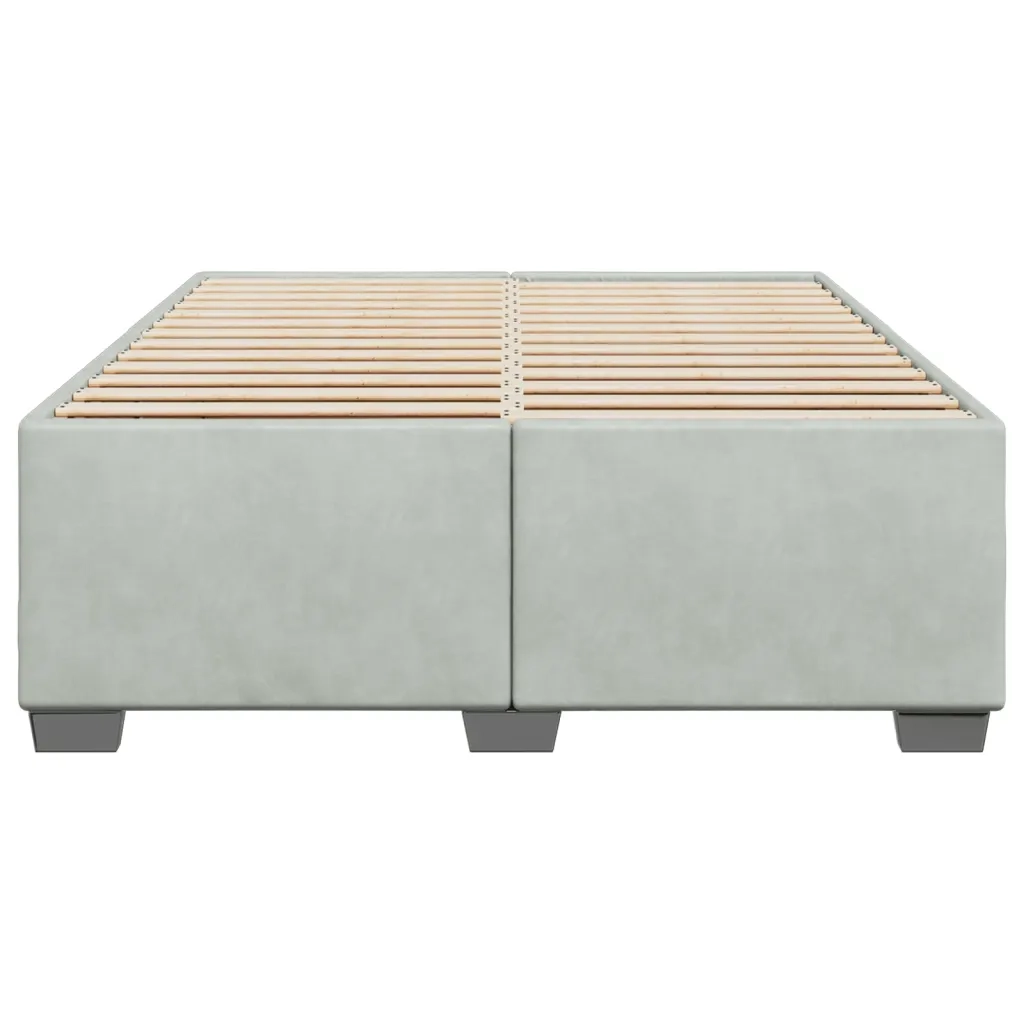 Giroletto senza Materasso Grigio Chiaro 140x190 cm Velluto