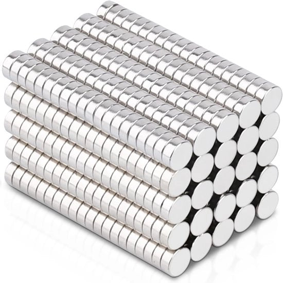 FPMYB 500 pezzi magneti neodymici forti 4 x 1,5 mm, magneti neodymici magneti extra forti magneti mini rotondi per banchi di lavoro, frigoriferi, lavagne, foto, calendari, uffici