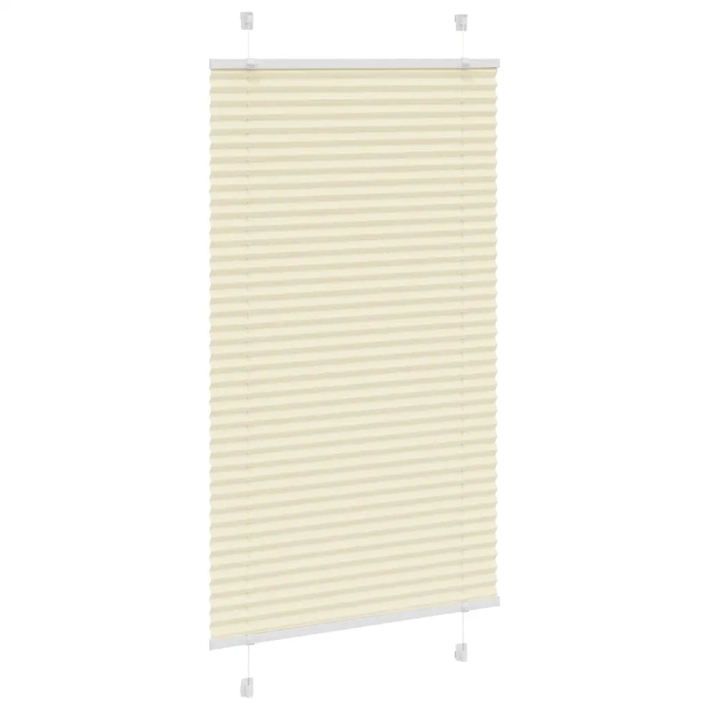 vidaXL Tenda Plissettata Crema 70x150 cm Larghezza Tessuto 69,4 cm