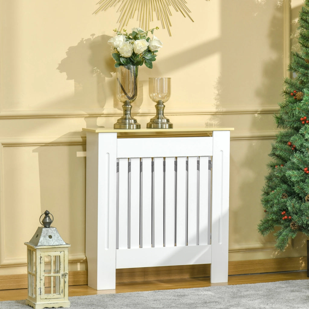 Copriradiatore in MDF per Salotto ¨C Minimal ¨C 78x19x83 cm Bianco