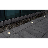 Set di 3 faretti rotondi da incasso per esterni illuminazione decorazione in acciaio inox 2402035