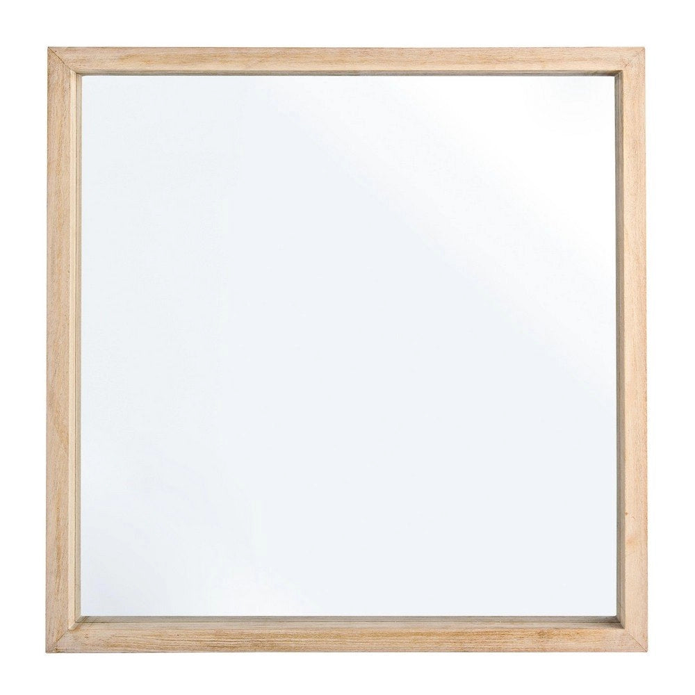 Specchio Legno Naturale Trasparente Moderno da Parete 52x52 - YOUNG