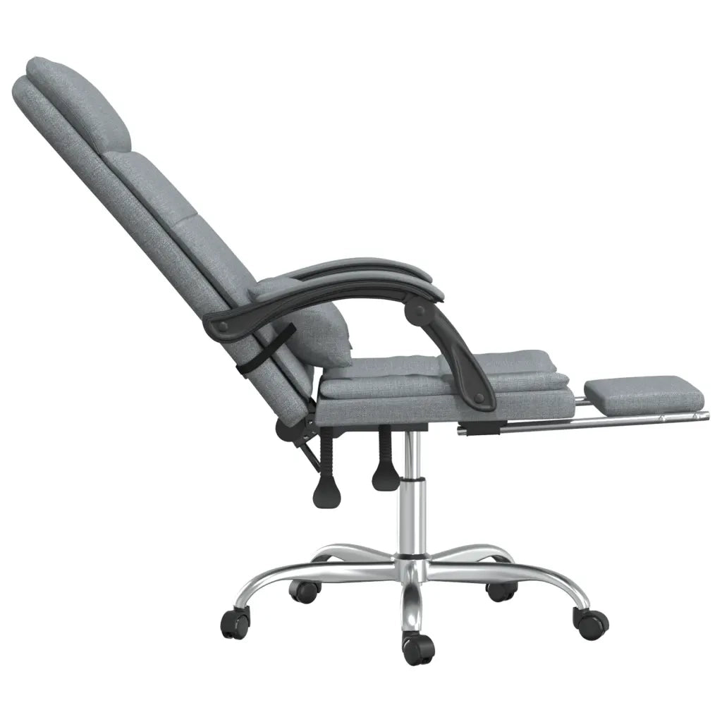 Sedia da Ufficio Massaggio Reclinabile Grigio chiaro in Tessuto cod mxl 20427