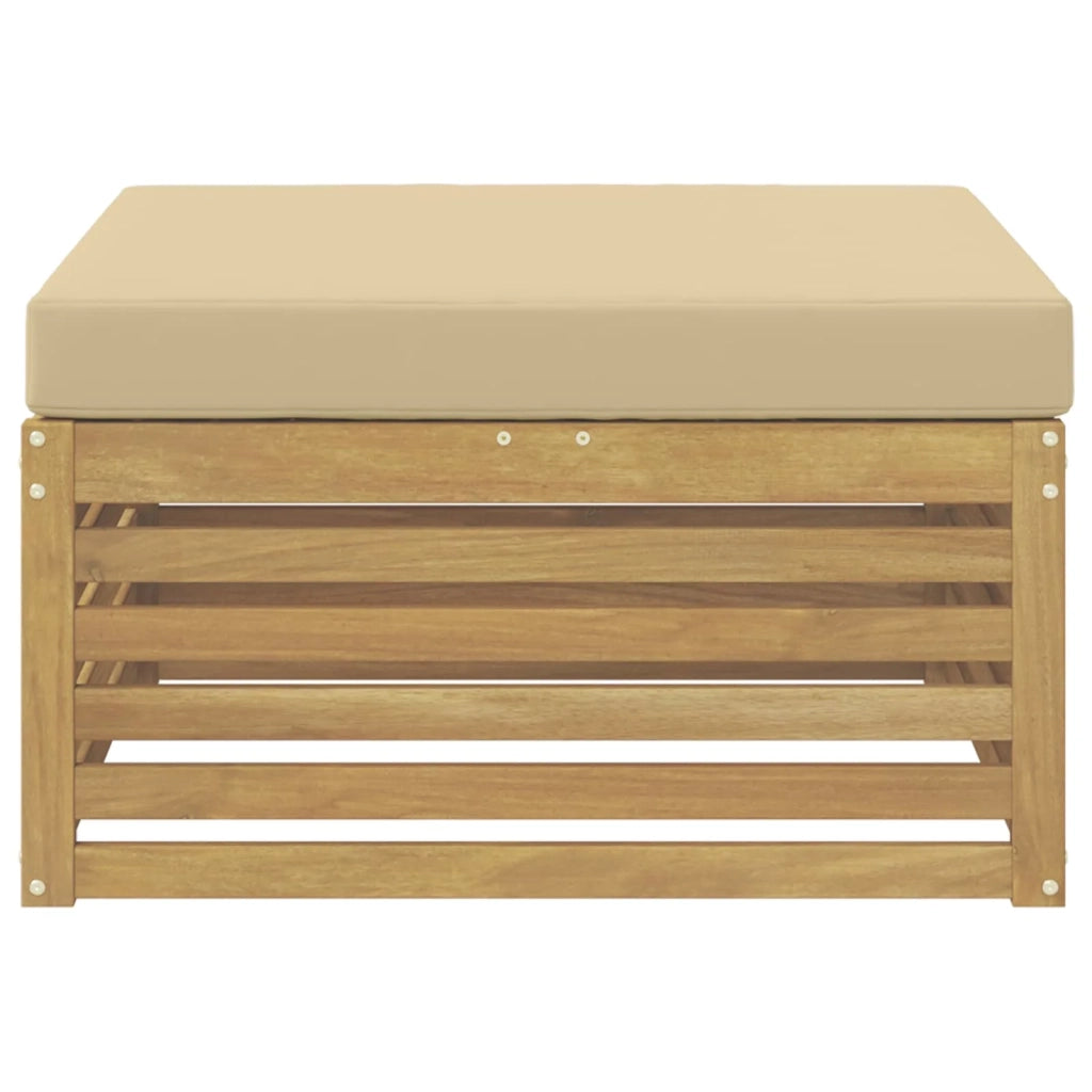 Poggiapiedi da Esterno Legno di Acacia Massello Bianco 901565