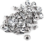 50 pezzi di cristallo - bottoni con diamante strass - per artigianato di abbigliamento - decorazione per capo - 20mm.