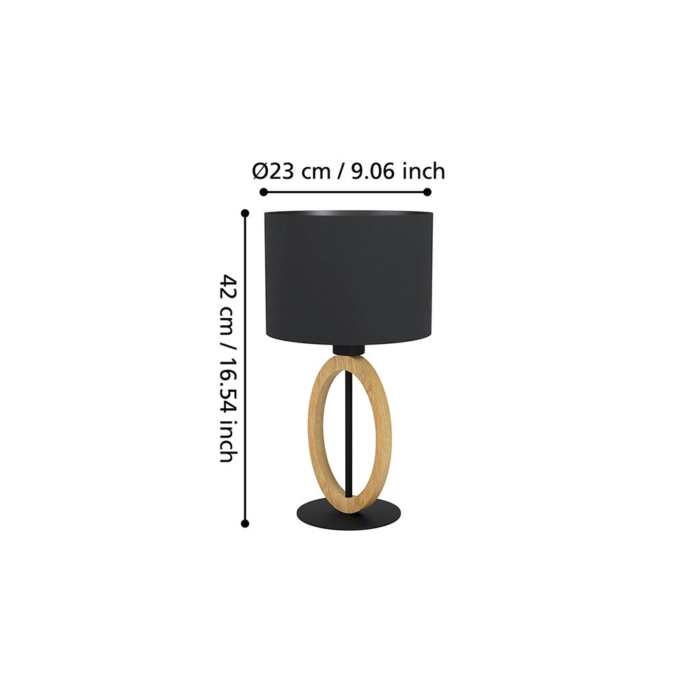 Lampada Da Scrivania Industrial Basildon 1 Luce Metallo Nero E Marrone Diffusore
