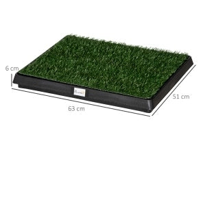 Toilette per cuccioli in erba artificiale 63 x 51 x 6 cm verde da interno