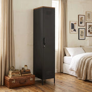 ARMADIO METALLICO CHIUDIBILE 183x35x46 cm Nero