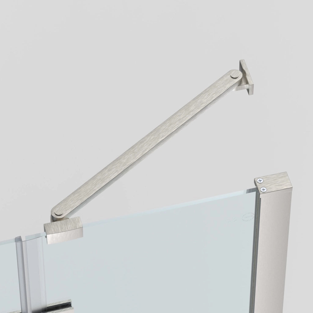 Nicchia Doccia 140 cm Saloon DOPPIO BATTENTE Cristallo Temperato 6mm Profilo SATINATO H200 cm LENA