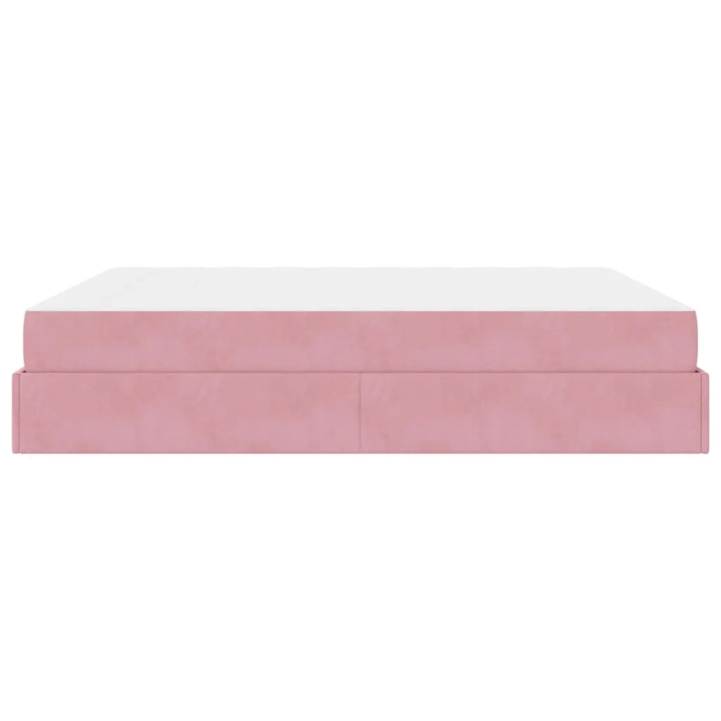 Struttura letto con materasso 2 pcs Rosa Velluto 3399581
