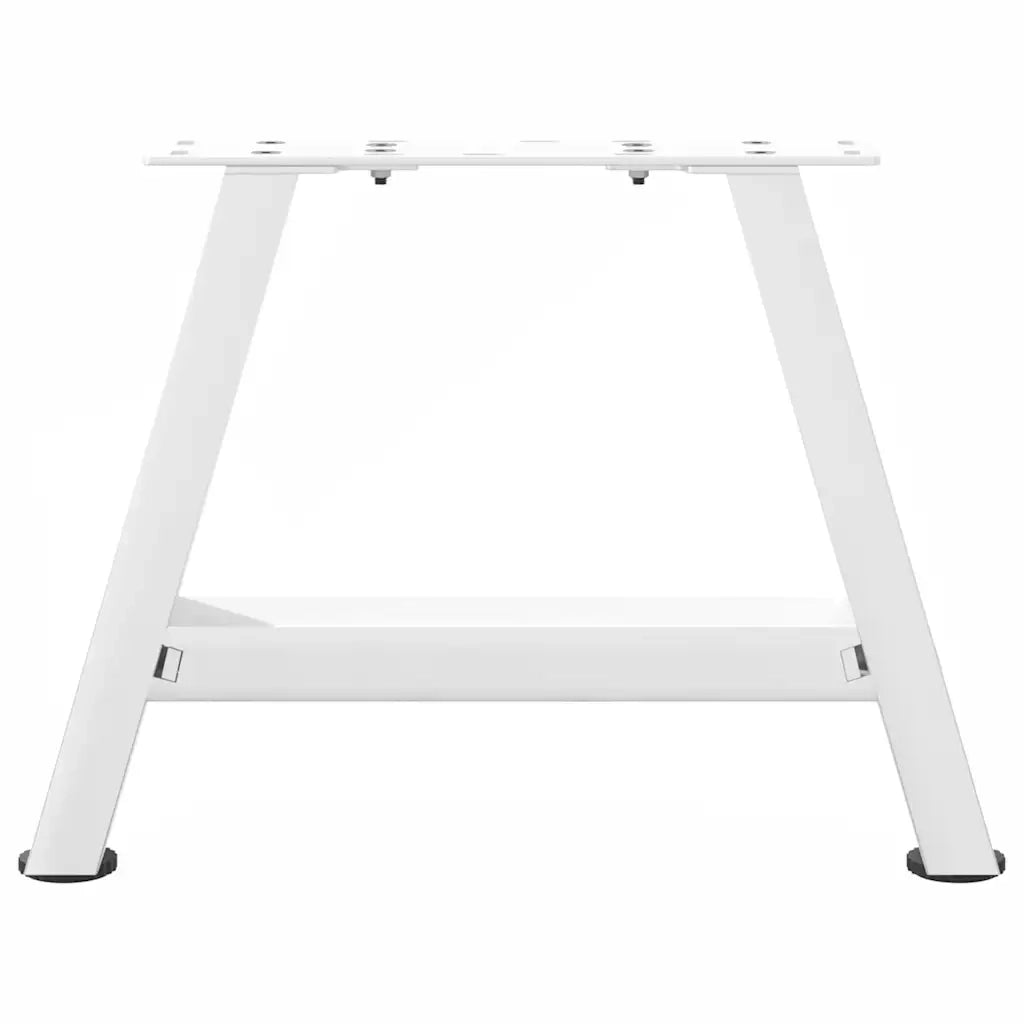 vidaXL Gambe per Tavolino da Caffè a Forma di A 2 pz Bianche 30x(30-31) cm Acciaio