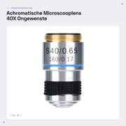 Obiettivo Microscopico 40X di Alta Potenza - Obiettivi Achromatici - Lega di Alluminio - Montaggio a 20 mm - Stabile e Duraturo - Lunghezza del Tubo 160 mm - Obiettivo
