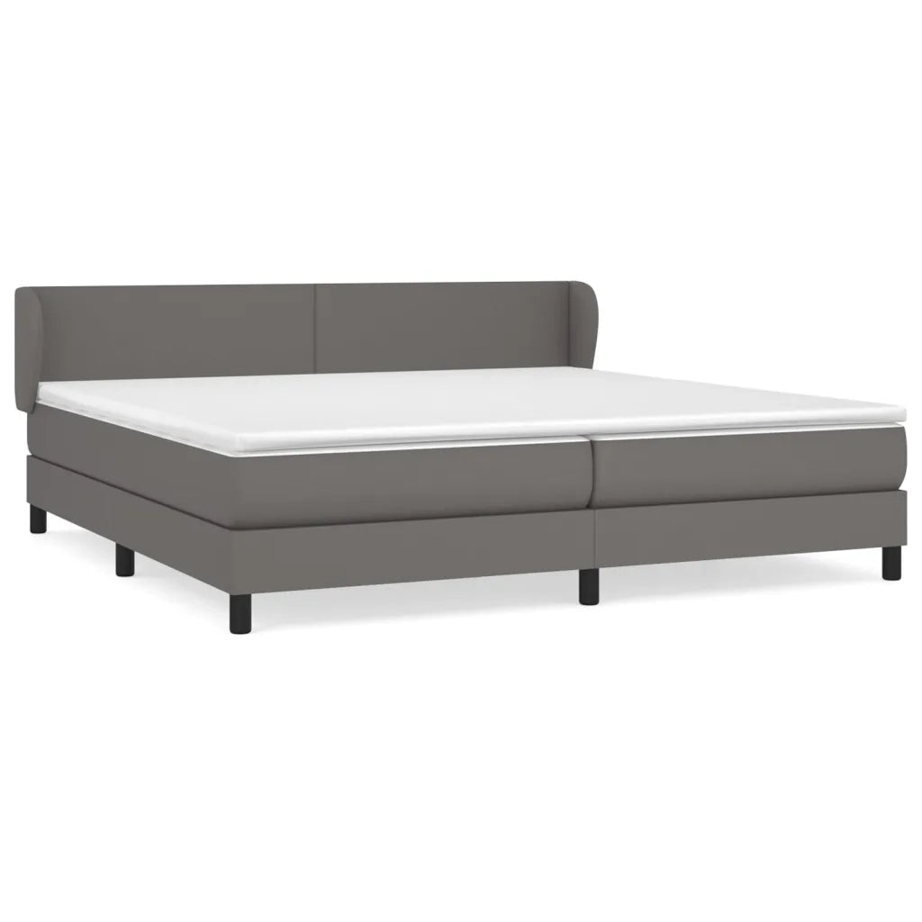 Giroletto a Molle con Materasso Grgio 200x200 cm in Similpelle cod mxl 60648