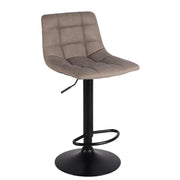 Set di 2 Sgabelli Clayton In Pu Vintage Tortora E Base Nera