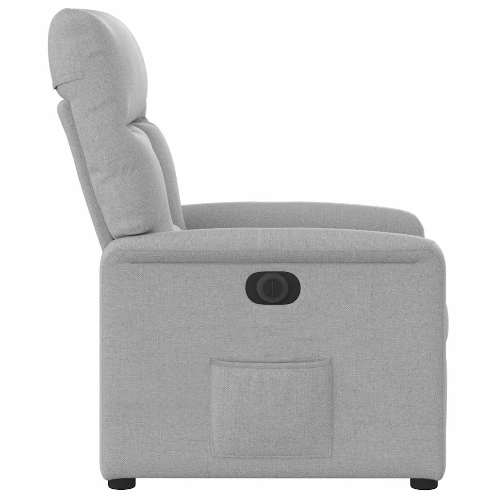 Poltrona Elettrica Reclinabile Grigio Nuvola in Tessuto 3303021