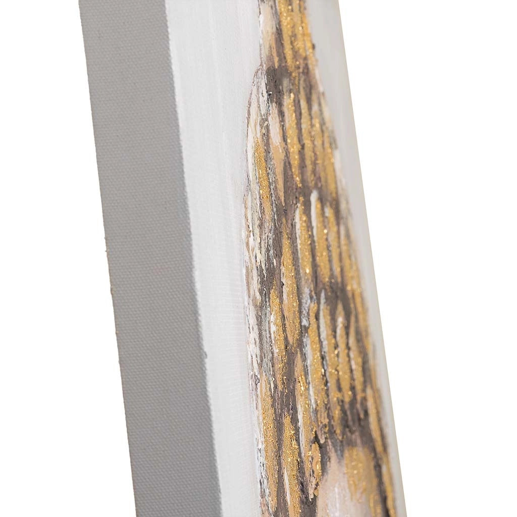 Quadro dipinto a mano con rilievo oro 80x120x3h