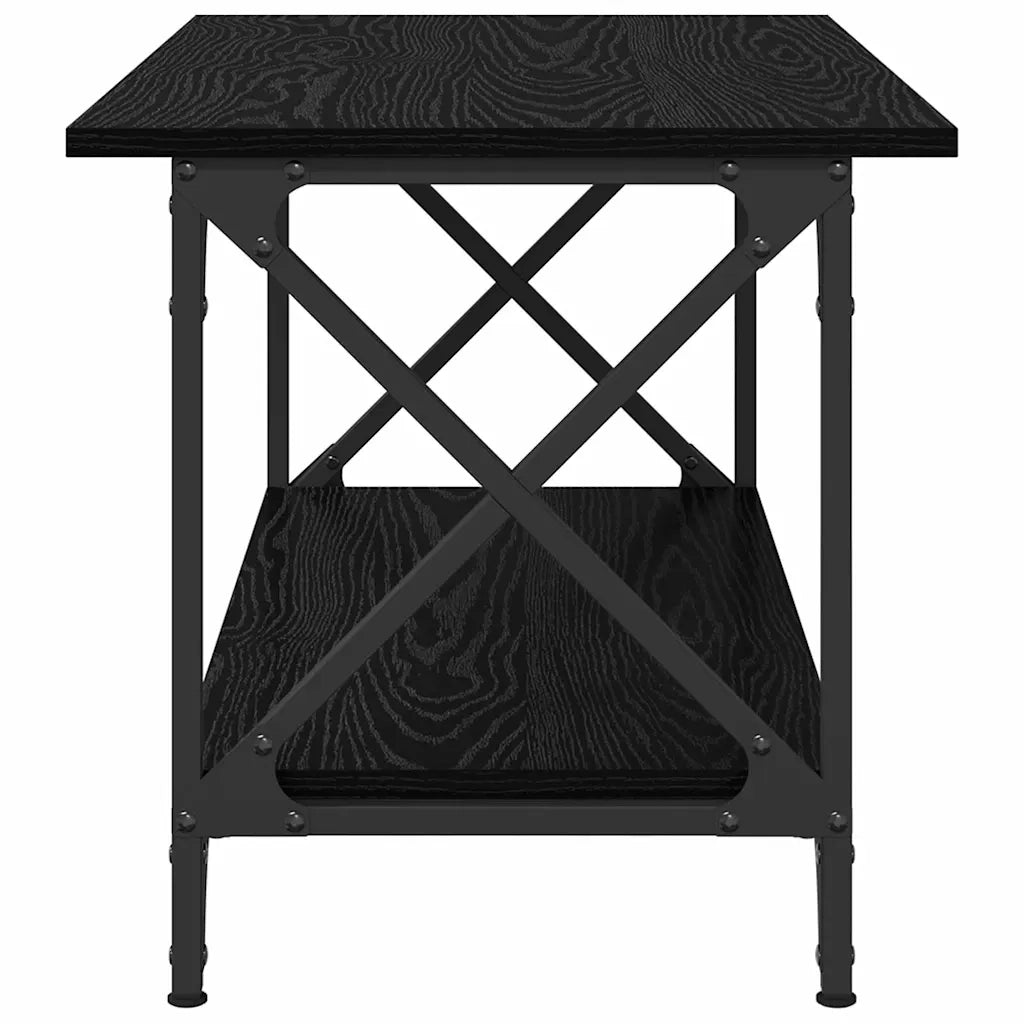 vidaXL Tavolino da salotto Rovere nero 80 x 45 x 45.5 cm