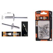 Trade Shop - Set 11 Pezzi Rivetti Rivetto 4.8 X 16 Mm Accessori Bricolage Ferramenta 94982 -