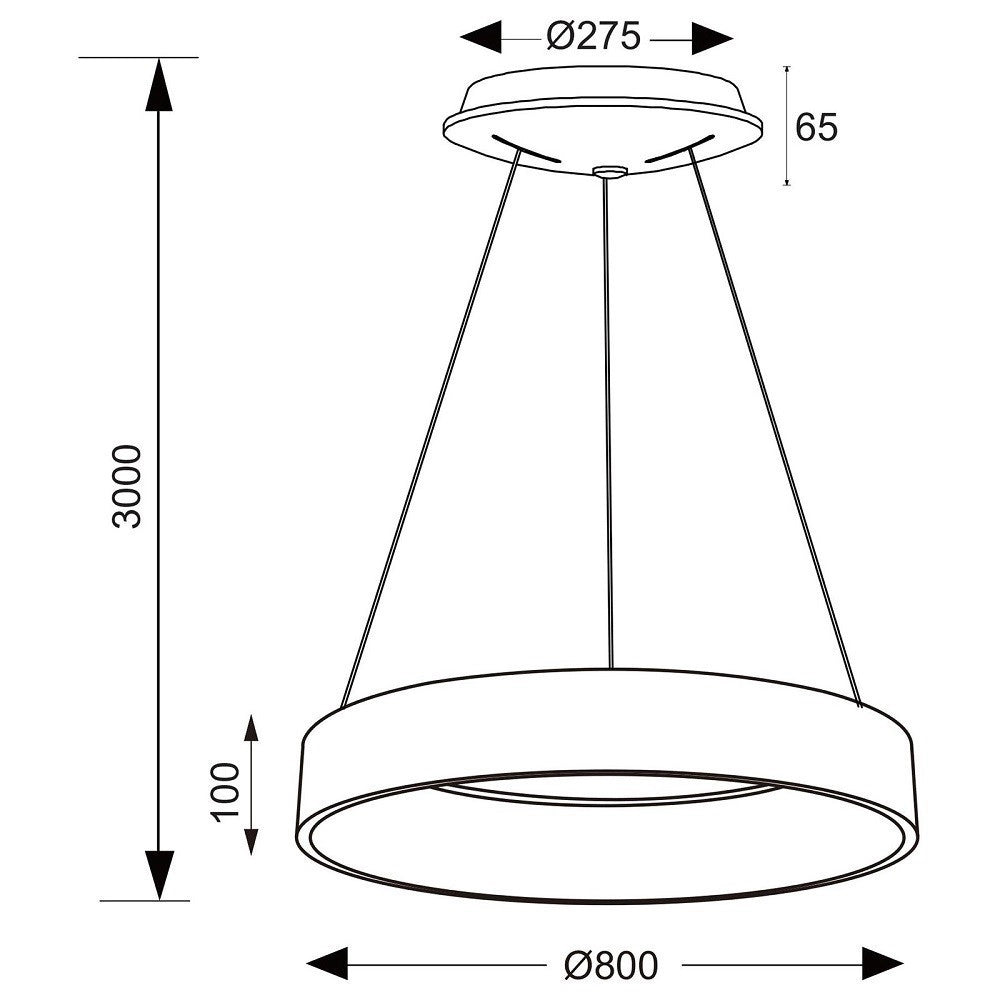 Trade Shop - Lampada Sospensione Led 60w Cct Pendente Cerchio Lampadario Moderno Luce 230v 80cm -