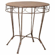 Tavolo in metallo 75,5x75,5x76,8h cm marrone