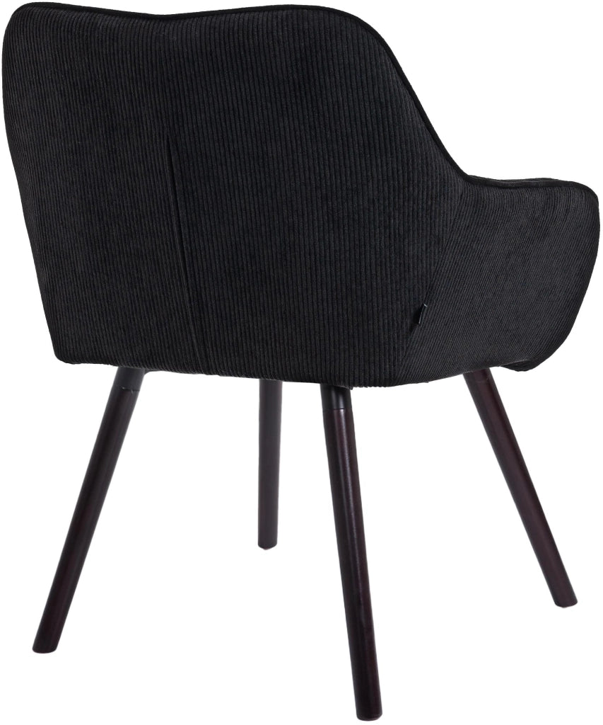 Sedia per sala da pranzo Vienna Cord nera 5
