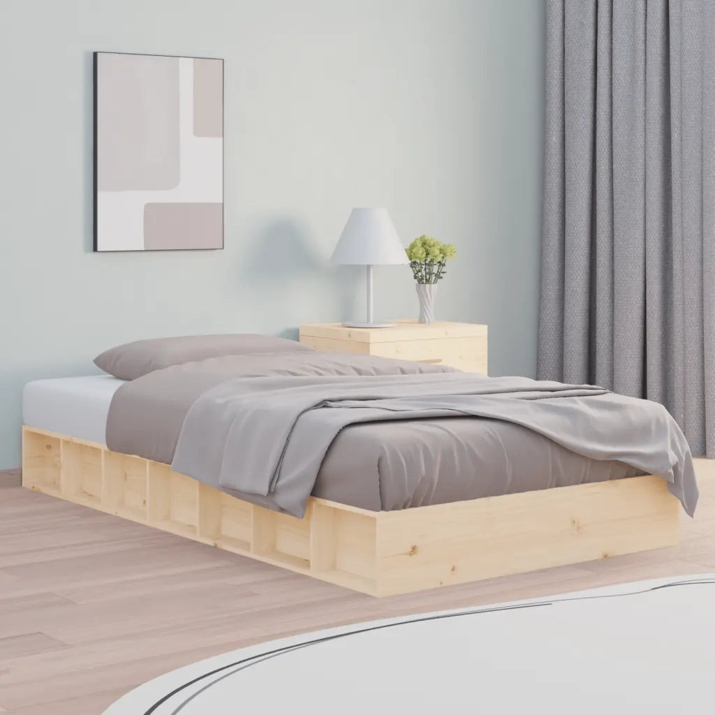 Giroletto-Struttura Letto 120x190 cm Small Double in Legno Massello 584570