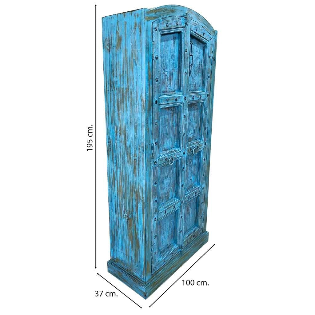 Armadio in legno fatto a mano 90-100x37x170-195h cm