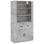Credenza | Madia | Buffet da pranzo | Armadio da pranzo Grigio Cemento in Legno Multistrato