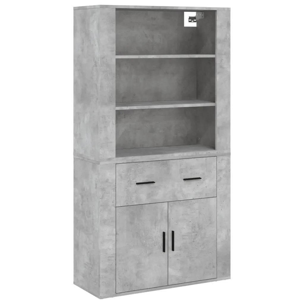 Credenza | Madia | Buffet da pranzo | Armadio da pranzo Grigio Cemento in Legno Multistrato