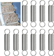 Kit di sostituzione per molle di garage 10 pezzi - 7 cm - doppia gola - molle a spirale - corda in acciaio verniciata - molle in acciaio - kit di sostituzione per molle di garage