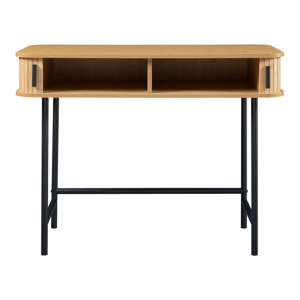 Tavolo consolle 100 x 50 x 76 cm nero naturale 03_0010886