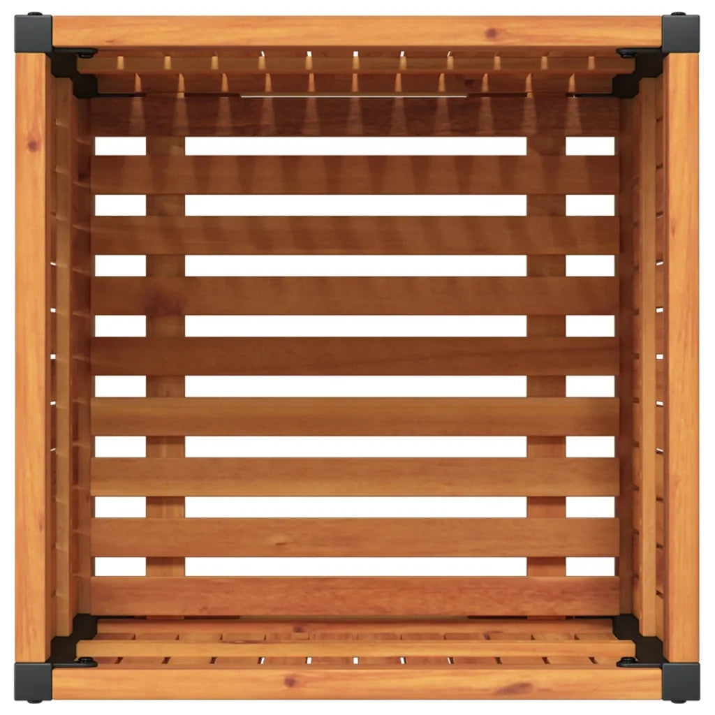 Fioriera | Cassetta per fiori | Vaso da Giardino 45x45x44 cm in Legno Massello di Acacia