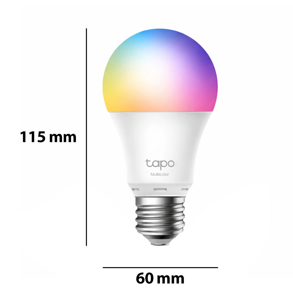 Lampadina Connessa Wi-Fi Multicolore 806lm con Comando Vocale Bianco Tapo