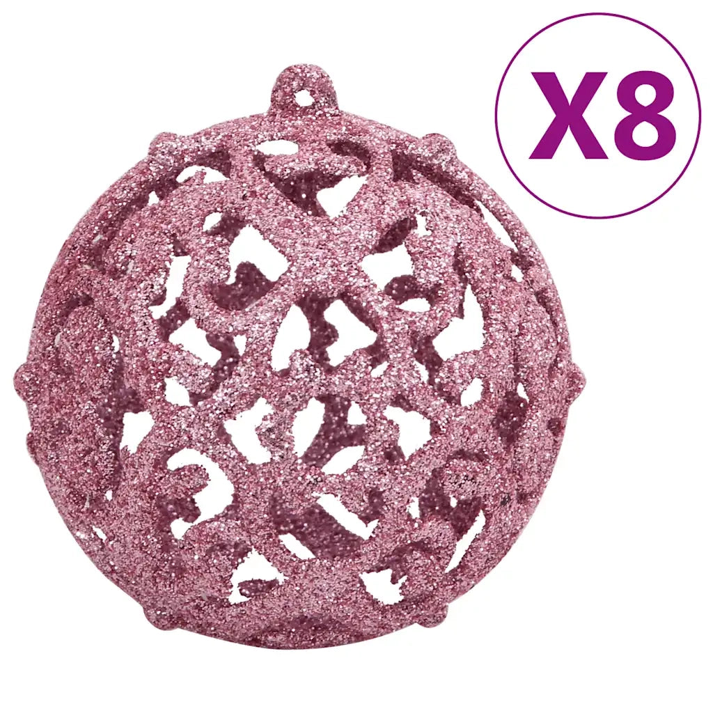 Set Palline di Natale 111 pz Rosa in Polistirenecod mxl 121049