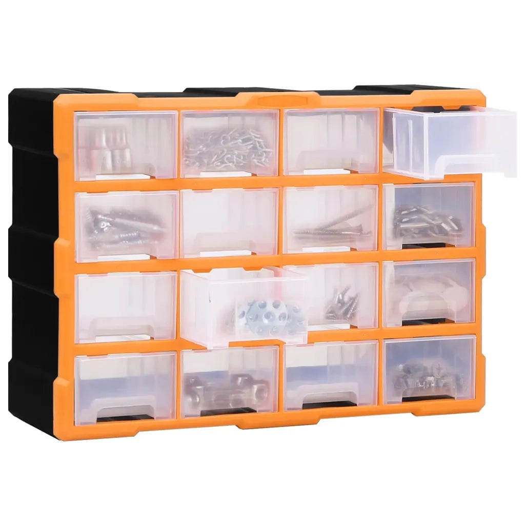 Mobile Contenitore con 16 Cassetti Medi 52x16x37 cm 149601