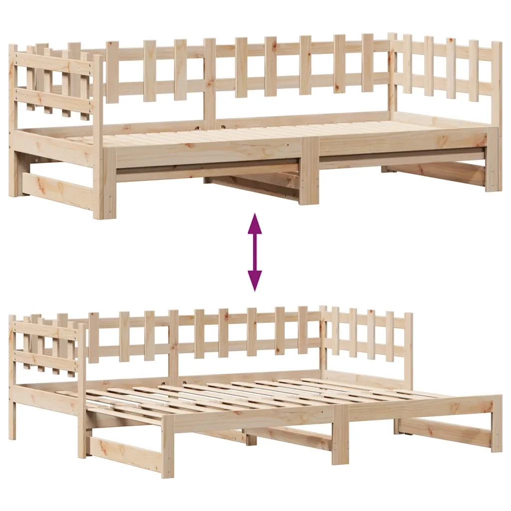vidaXL Divano Letto Estraibile con Cassetti senza Materasso 80x200 cm