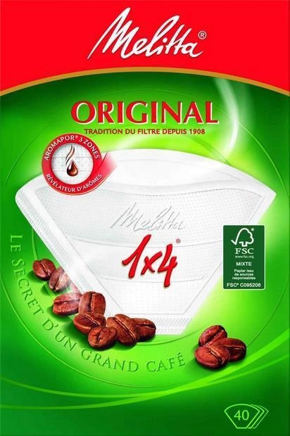 Melitta Original 1?4/40 40 pz Cono Filtro per caffè usa e getta