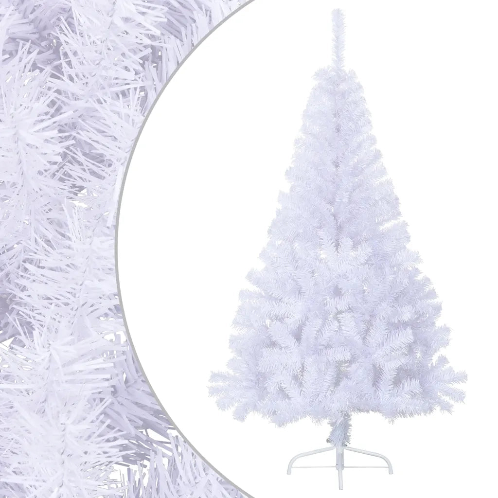 Albero di Natale Artificiale Metà con Supporto Bianco 150cm PVC 328418