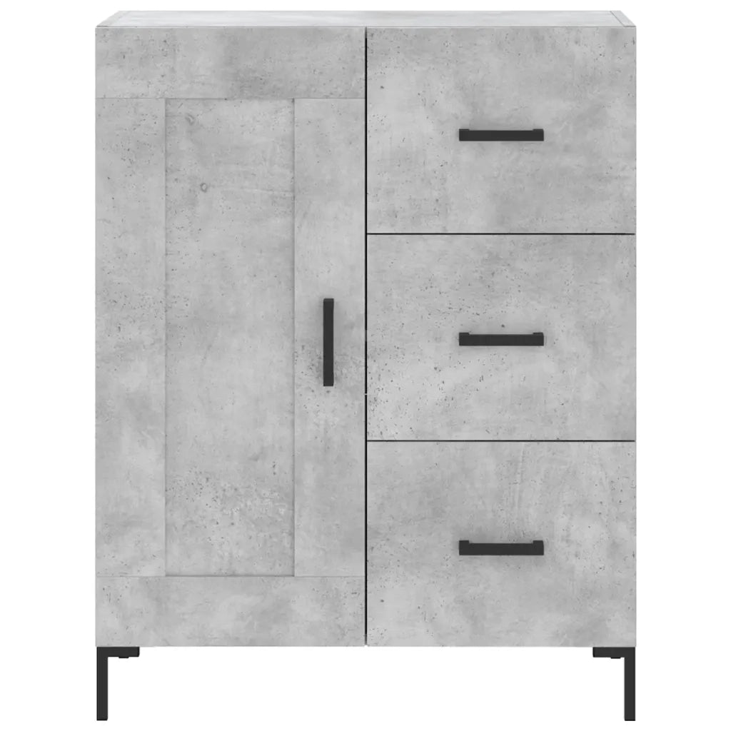 Credenza-Buffet-Armadio da cucina Grigio Cemento 69,5x34x180 cm in Legno Multistrato 776370