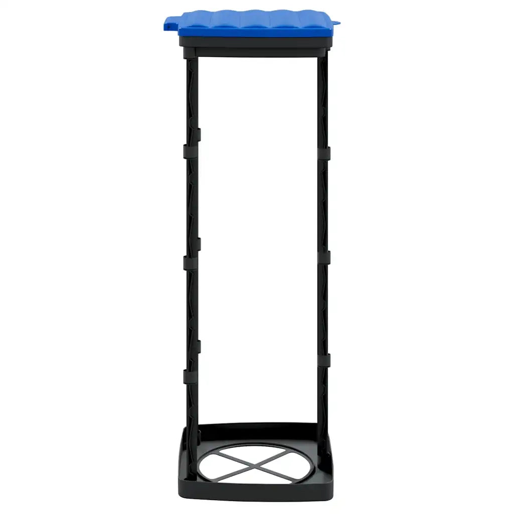 Porta Sacchi Spazzatura 2 pz Nero e Blu 120 L in PP