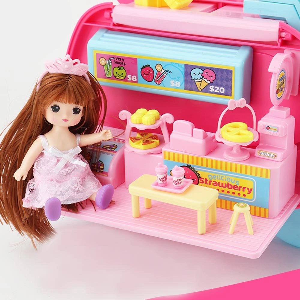 Carrello Spesa Playset Super Mercato Giocattolo Bambini con Bambola e Accessori