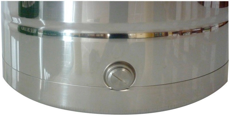 FUSTO CONTENITORE OLIO FONDO SALDATO ACCIAIO INOX BOCCA LARGA LT.30